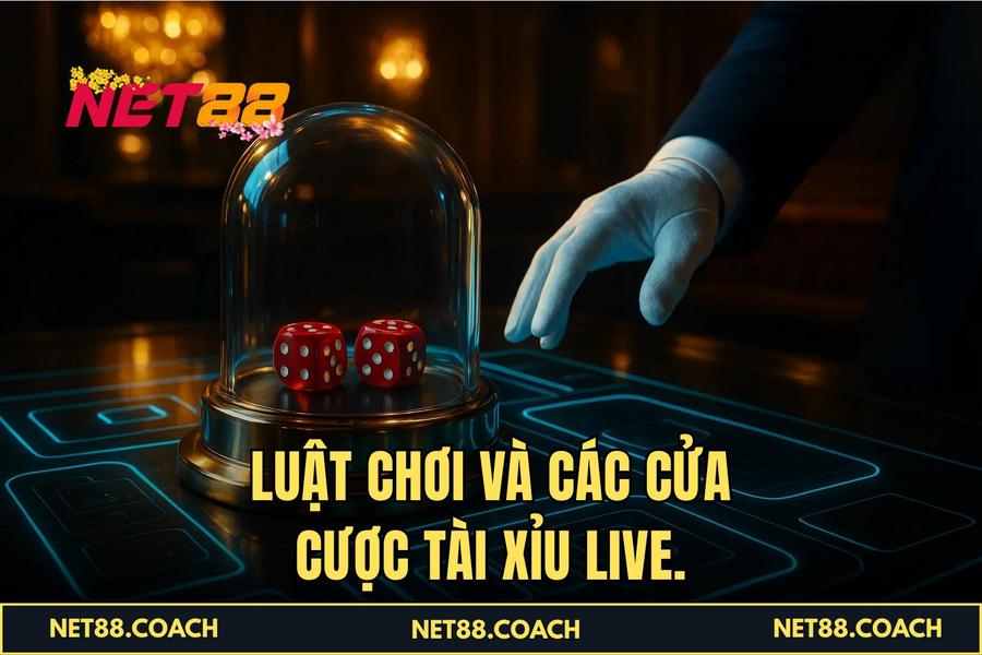 Luật chơi và các cửa cược Tài Xỉu Live.